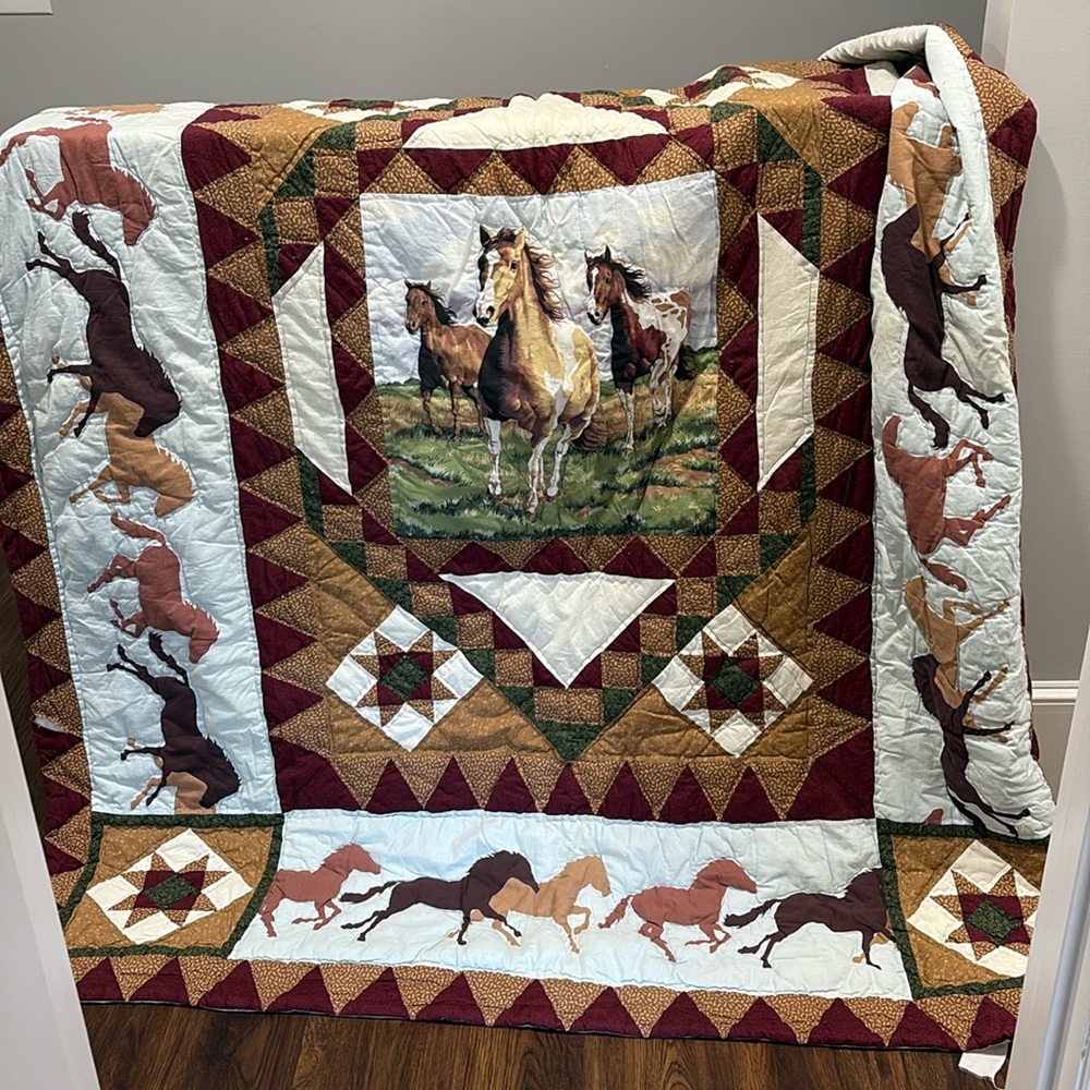 Pottery Barn Horse Quilt Twin